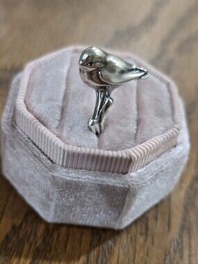James Avery Retired Sterling Silver Bird On A  Branch Ring